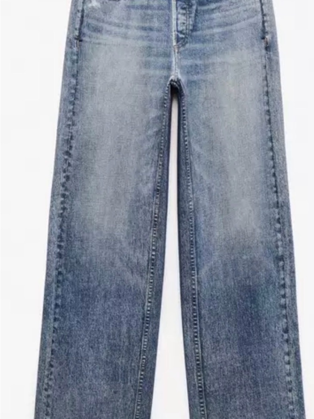 rag & bone Women's Straight-Leg Jeans in Medium Blue Fade